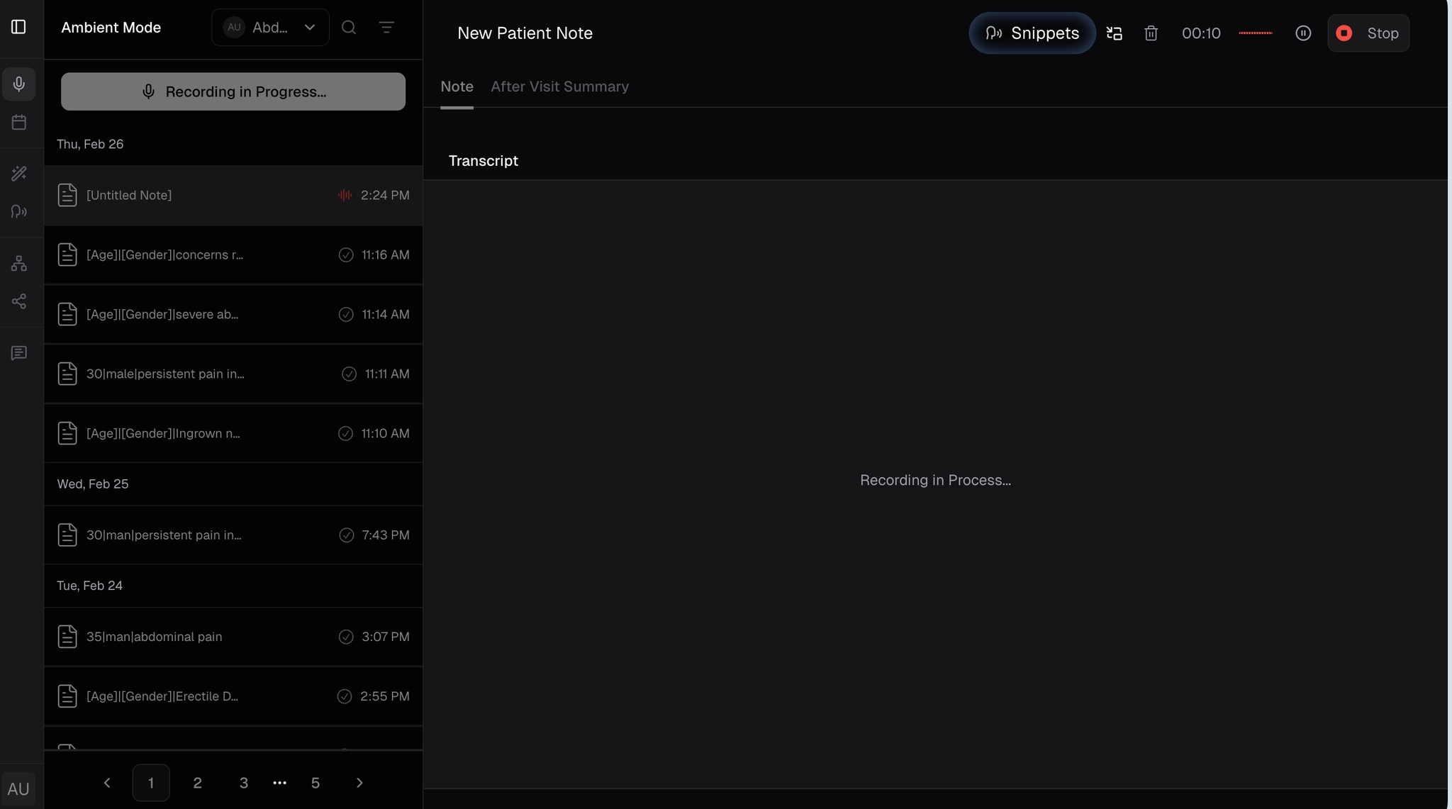 Snippet inserted - view 1