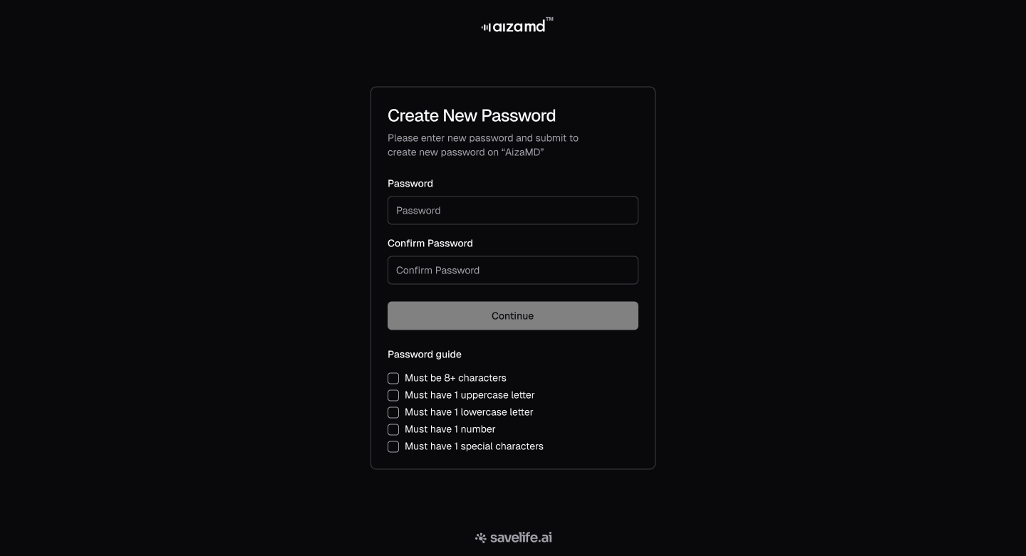 Set new password