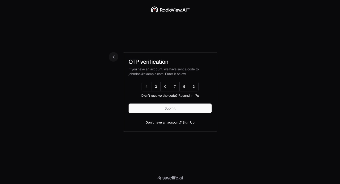 OTP verification filled