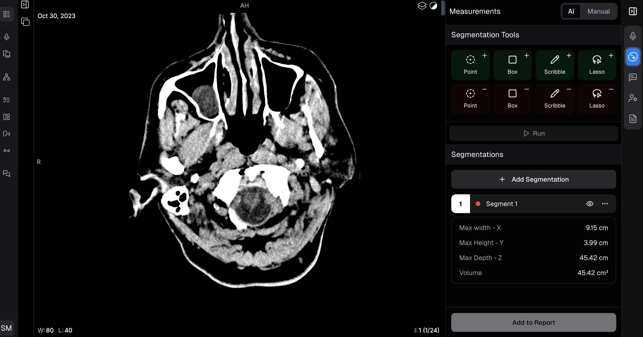 AI Measurements - select tool