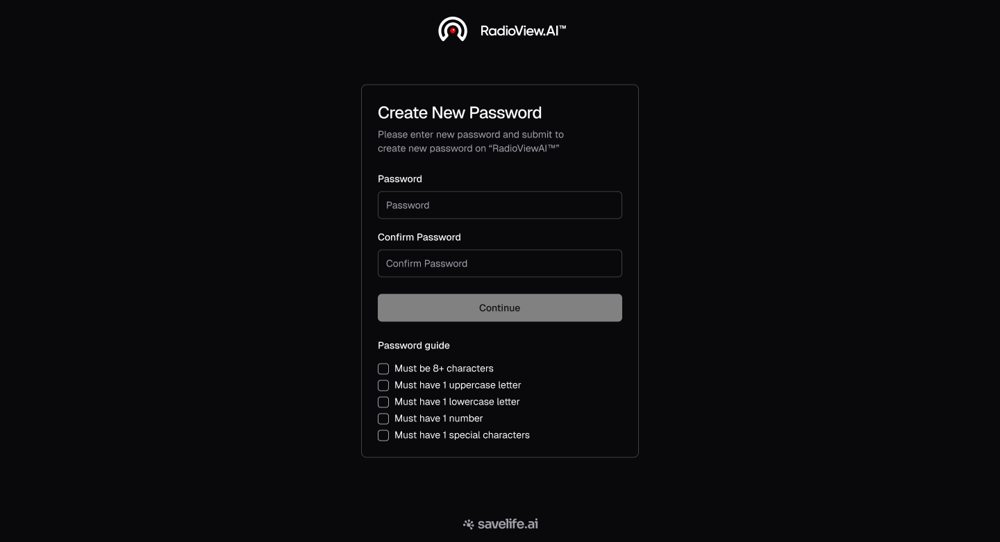 Set new password